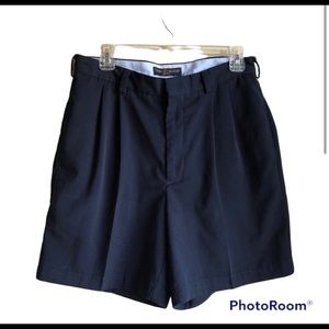 Tommy Hilfiger navy pleated golf shorts 32